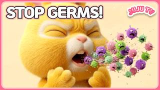 🤧 Rainbow Bunny Healthy Habits Song #3 | Cover Your Cough Song for Kids