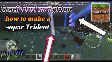How to make lightning/thunder trident in Minecraft -HOTMEAN  YT | Minecraft