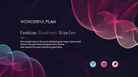 Fashion Gradient ripples PowerPoint Templates