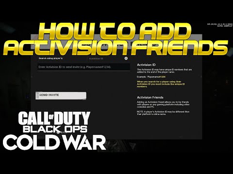 Black Ops : Cold War - How To Add Activision Friends For Cross Platform! PS4 PS5 XBOX PC