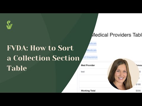 FVDA: How to Sort a Collection Section Table