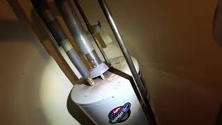 Omaha Home Inspection: What carbon monoxide back drafting out a water heater flue looks like