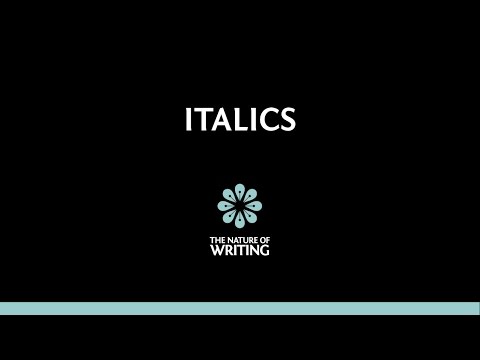 Video: Este lucrul judecat în italice?