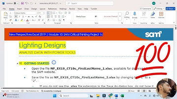 New Perspectives Excel 2019 | Module 10: SAM Critical Thinking Project 1c #lightingdesigns #module10