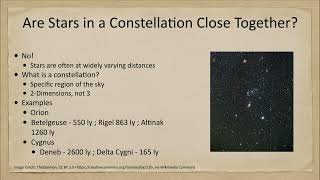 Misconceptions in Astronomy - Stars in a Constellation are Close Together