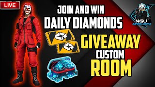 FREEFIRE LIVE TELUGU 🔥 || GIVE AWAY JOIN CUSTOM ROOM ❤|| TEAM CODE🔥 JOIN  || LIVE#182. screenshot 1