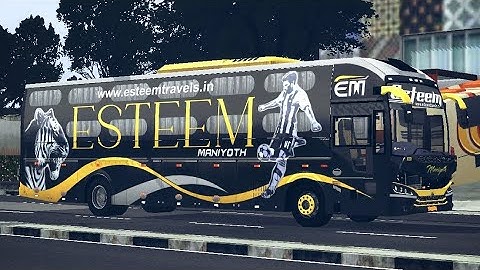 Esteem Yellow colour Eicher Capella BS6 Sleeper bus mod for bussid