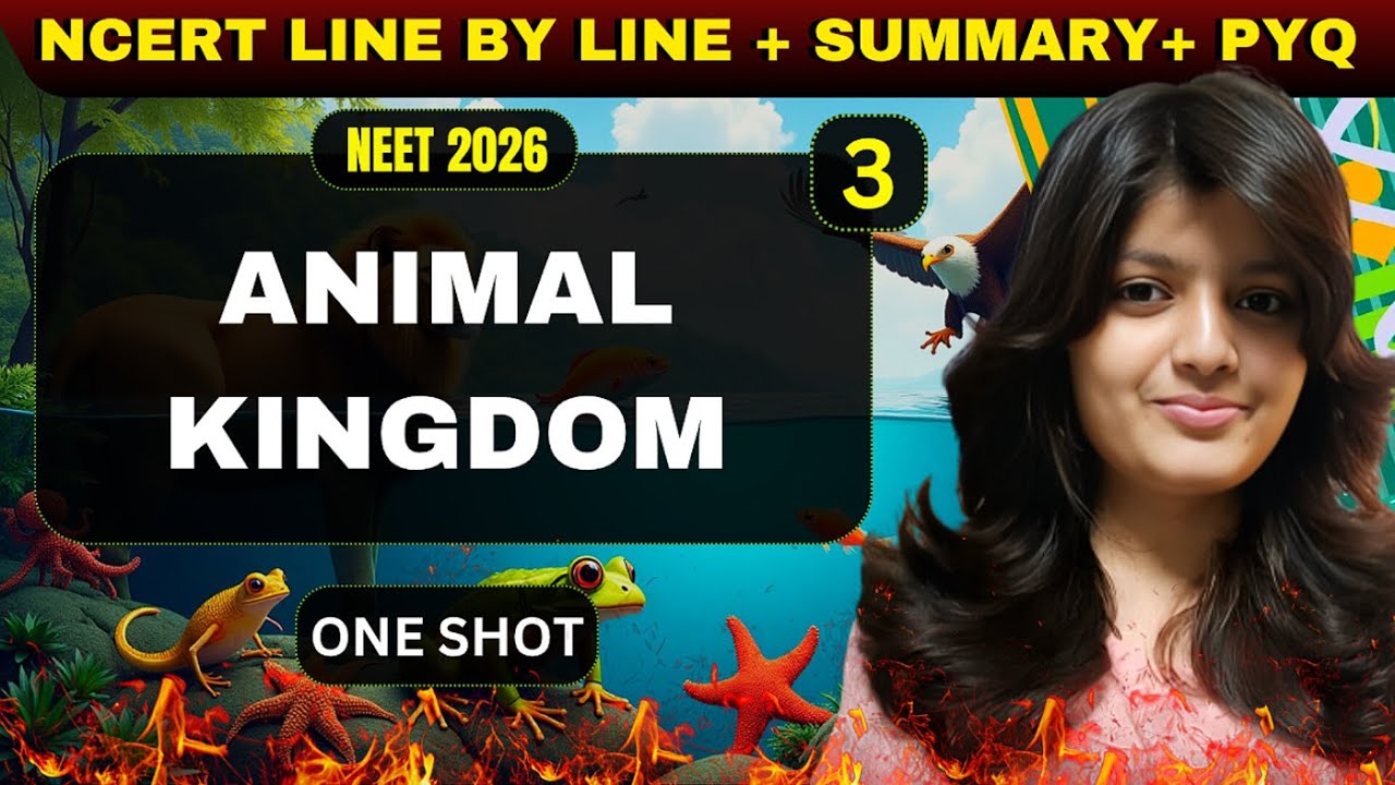 ANIMAL KINGDOM CLASS 11 ONE SHOT | Full NCERT + PYQs Solved | NEET 2026 ...