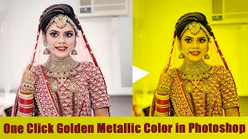 One Click Golden Metallic  Color in Photoshop