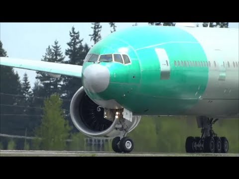 Garuda Indonesia's 1st 777-300ER PK-GIA Takes Off to Paintshop