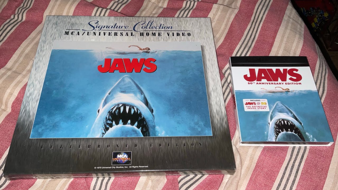 Jaws SC Laserdisc (1995) and 50th Anni. 4K Ultra HD Blu-ray (2025) Double Unboxing! *200TH VIDEO!!!*