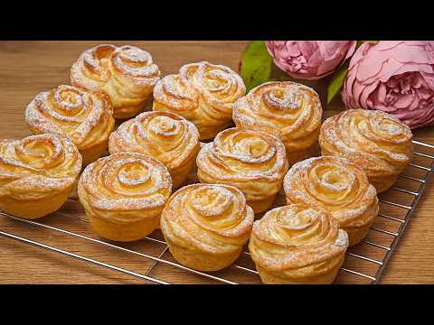 Puff pastry muffins in just 15 minutes. The easiest dessert in the world!