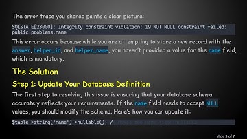Resolving the SQLSTATE[23000] Integrity Constraint Violation in Laravel