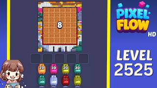 Pixel Flow Level 2525 Solution Walkthrough