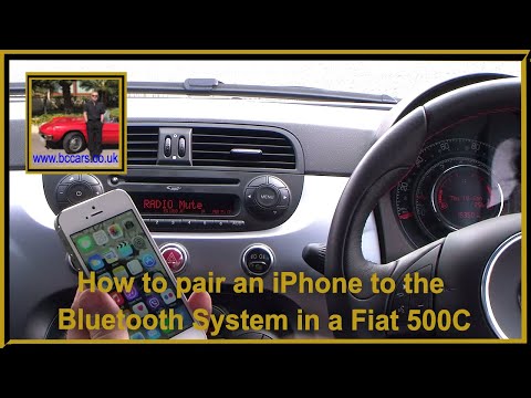 How to pair an iPhone to the Bluetooth  System in a Fiat 500C