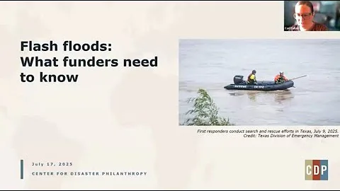 Flash floods: What funders need to know