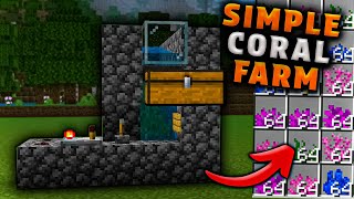 Easy 1.20 Coral Fan Farm for Minecraft Bedrock (MCPE)