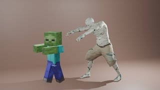 Minecraft Zombie vs Real Life