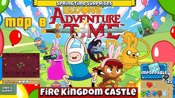 Bloons Adventure Time TD Springtime Suprises Easter Event 2024 Map 8 Fire Kingdom CastleIMPOPPABLE🐣🐰