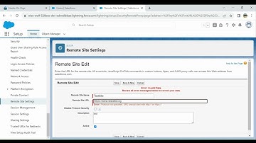 Remote Site Settings of Salesforce