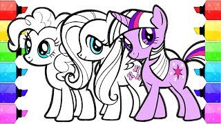 My Little Pony Coloring Book Pages | How to Draw and Color My Little pony Movie Twilight fluttershy