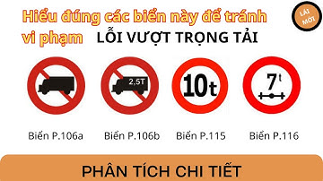 Ý Nghĩa của Biển P106b, Biển P115 và Biển P116. Tránh Lỗi Vượt Quá Trọng Tải