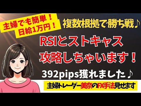1日1万円！【FX】勝ち戦しかしません！ゴールドで実践！RSIとストキャスティクス！【ビットコイン】【BTC】【ドル円】【USDJPY】【GOLD】【ユーロドル】【XAU USD】