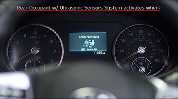 Kia Rear Occupant Alert with Ultrasonic Sensors