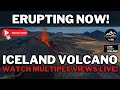 Iceland volcano erupts  watch live webcam views  by live from iceland