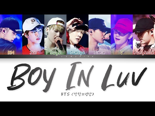 BTS - Boy In Luv (방탄소년단 - 상남자) [Color Coded Lyrics/Han/Rom/Eng/가사] class=