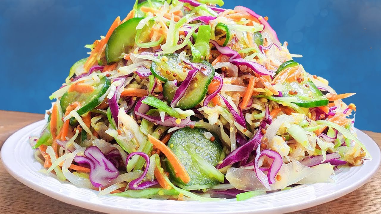 I eat this cabbage salad for dinner every day and lose belly fat fast! Cucumber recipes