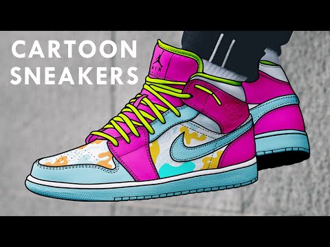 Cartoon Sneakers Stock Vector Illustration and Royalty Free Cartoon Sneakers  Clipart