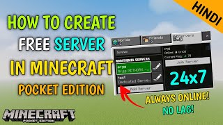 24/7 Free SMP  How to Make A Free Server in Minecraft Mobile | Minecraft Pocket Edition