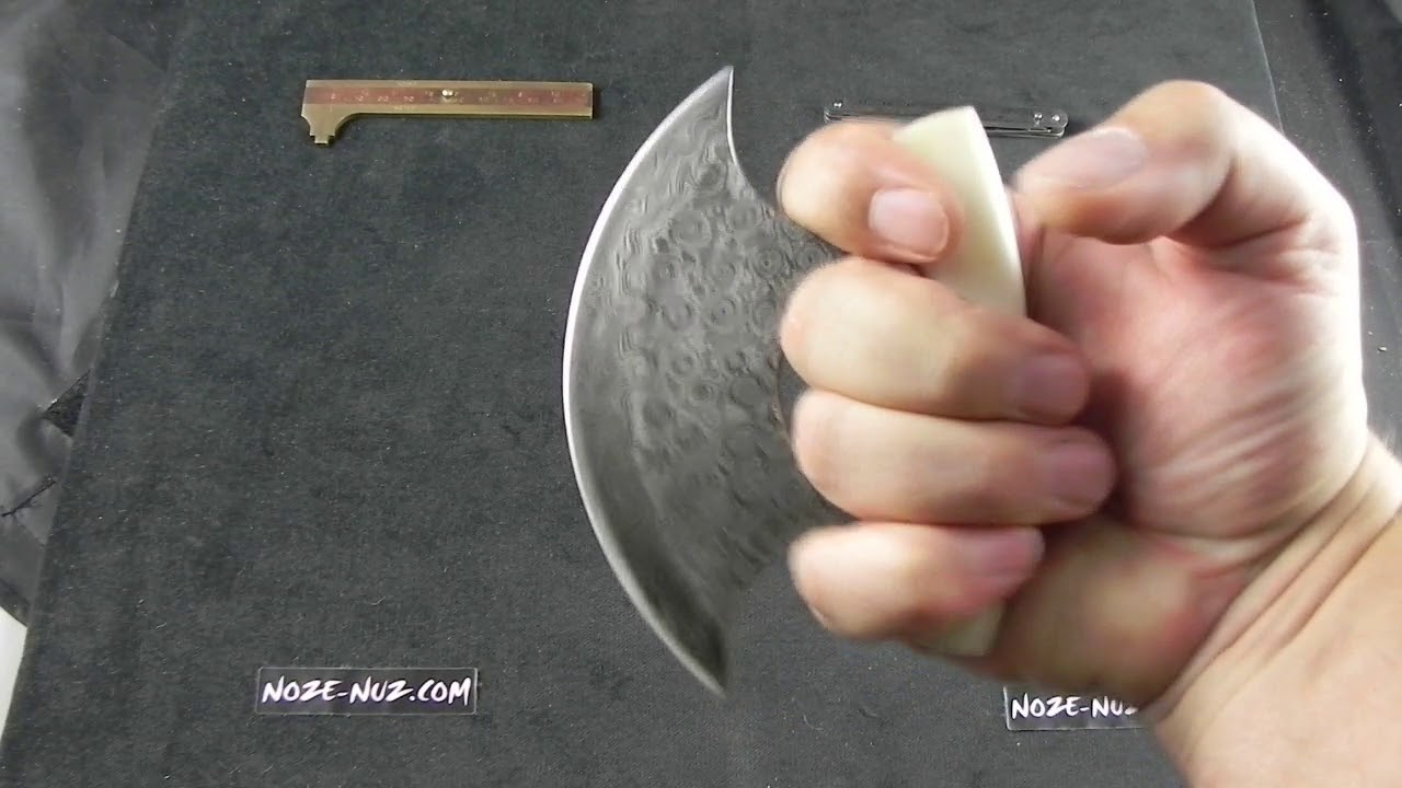 DM1111BO Damascus Ulu Knife YouTube