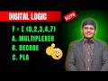Implement F = Σ(0, 2, 3, 4, 7) to Multiplexer, Decoder, PLA
