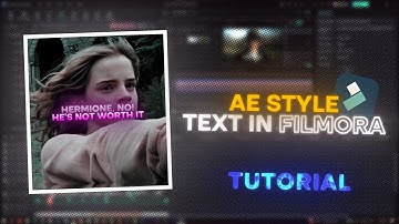AE Style VIRAL TEXT EFFECTS in Filmora? | Filmora Tutorial