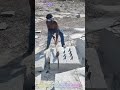 Ancient Stone Splitting: Using Wedges and Sledgehammer to Break Granite 🪨🔨