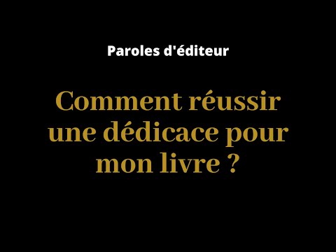 Vidéo: Pourquoi les auteurs dédicacent-ils des livres ?