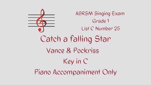 Thumbnail of ABRSM Singing Grade 1 List C25 - Catch a falling star - Accompaniment