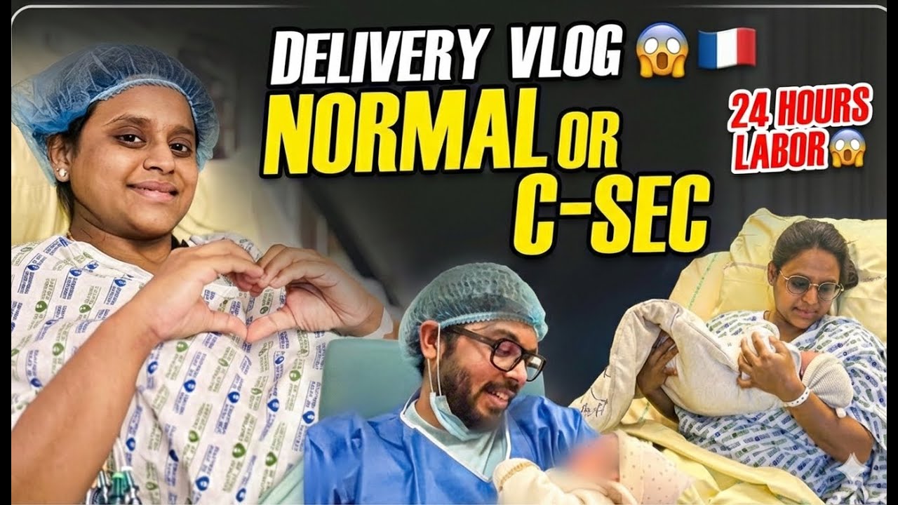 Emotional First Baby Delivery👶🏻Vlog in Paris | Normal or C-Section? 