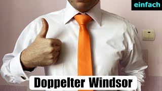 Krawatte binden - Doppelter Windsor by How to tie a tie 319,080 views 1 year ago 2 minutes, 42 seconds