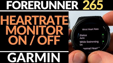 Turn On & Off Heart Rate Monitor - Garmin Forerunner 265 Tutorial