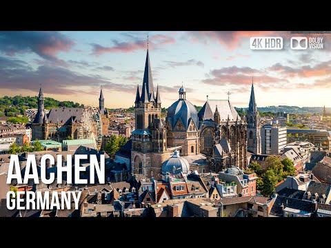 Aachen Historic City, Cathedral (?Binaural Audio) - ?? Germany - 4K Walking Tour