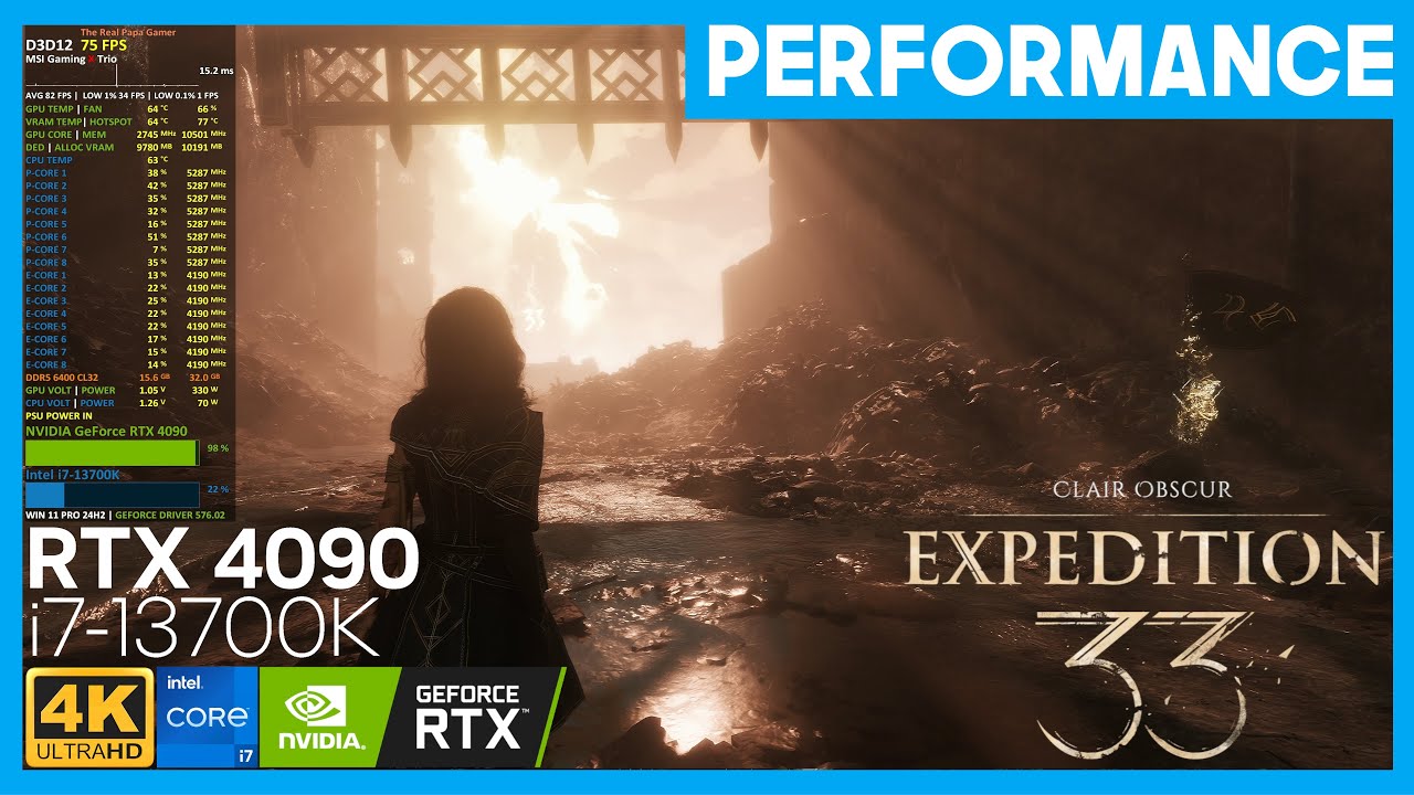 Clair Obscur: Expedition 33 4K Performance, Epic Settings, DLSS | RTX 4090 | i7-13700K