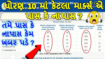 🔥કેટલા માર્ક્સ એ પાસ નાપાસ જોવો | ધોરણ 10 પરિણામ 2022 | Std 10 result declare |10 result new 2022