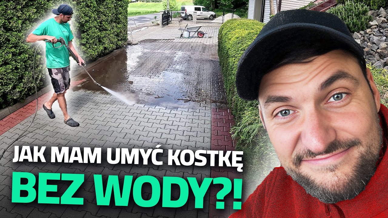 JAK MAM TO ZROBIĆ?! Mycie kostki bez wody. Fugowanie kostki piaskiem malowanie kostki DOMINIK MALUJE