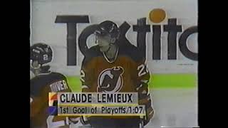 Dominik Hasek Slashes Claude Lemieux  Apr 23 1994