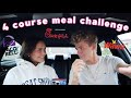 4 course meal challenge w/ my bf *date night*