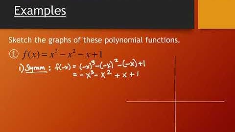 3.4 Graphs of Polynomial Functions