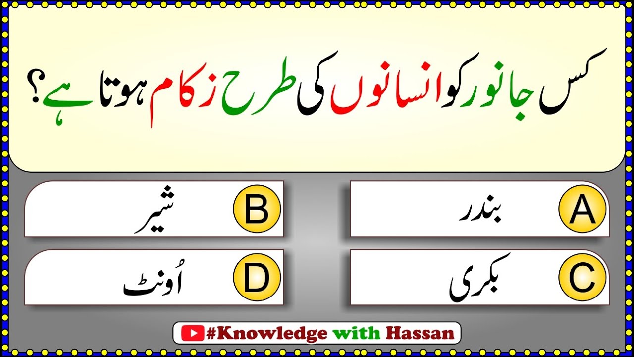 Common sense Islamic Urdu Paheliyan with answer || Islamic Riddles ...